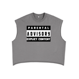 Parental Advisory French Terry Boxy Tank Top