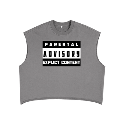 Parental Advisory French Terry Boxy Tank Top