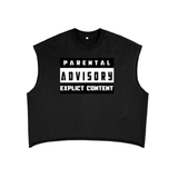 Parental Advisory French Terry Boxy Tank Top