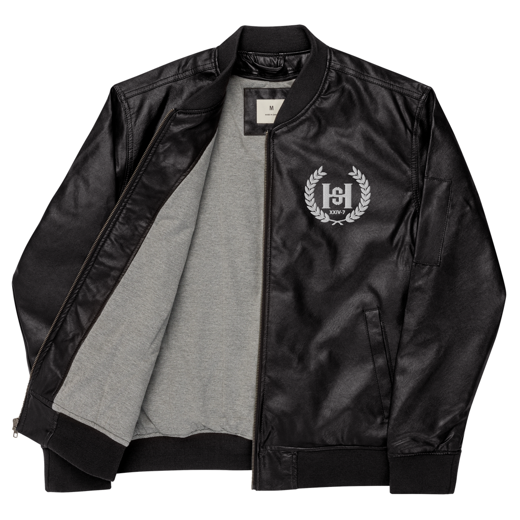 【HI FI FNK】Jude Leather Bomber H2E Unisex Leather Bomber Jacket – Hustle 2 Eat Clothing