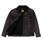 H2E Embroidered Unisex Denim Sherpa Jacket