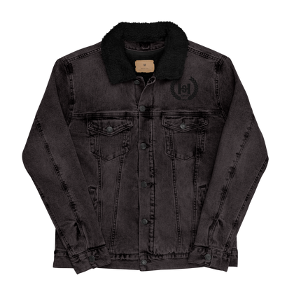 H2E Embroidered Unisex Denim Sherpa Jacket