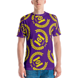 H2E Crest All Over Print Men's T-shirt Purple/Gold