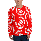 H2E Printed Unisex Sweatshirt Red/White