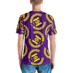 H2E Crest All Over Print Men's T-shirt Purple/Gold