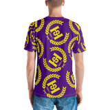 H2E Crest All Over Print Men's T-shirt Purple/Gold