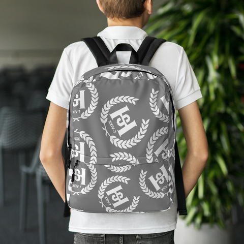 H2E All Over Crest Backpack Grey