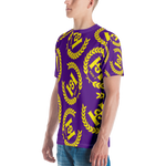 H2E Crest All Over Print Men's T-shirt Purple/Gold