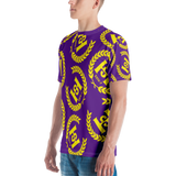 H2E Crest All Over Print Men's T-shirt Purple/Gold