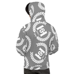 H2E All Over Print Unisex Hoodie Grey/White