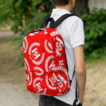 H2E All Over Crest Backpack Red