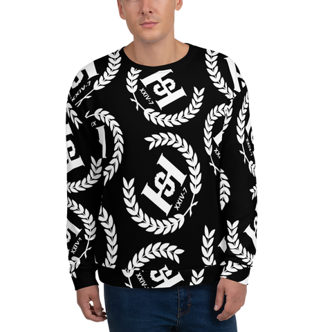 H2E Printed Unisex Sweatshirt Black/White