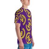 H2E Crest All Over Print Men's T-shirt Purple/Gold