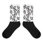H2E Crest All Over Socks White/Black